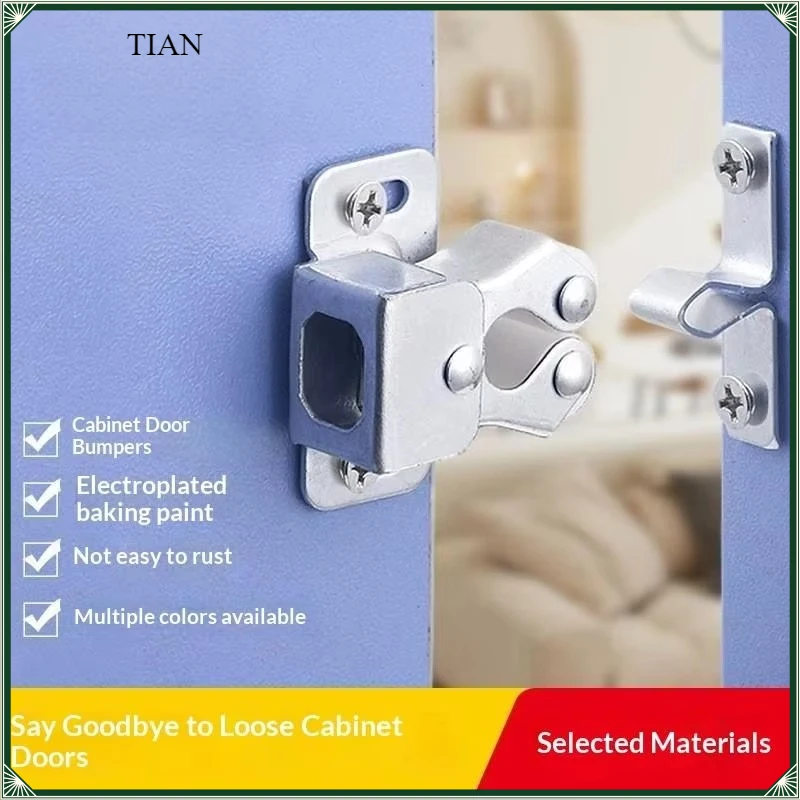 10Pcs Cabinet Door Roller Catch Latch Anti Rust Closure Latch Hardware For Wardrobe Cupboard Bookcase Furniture Installation