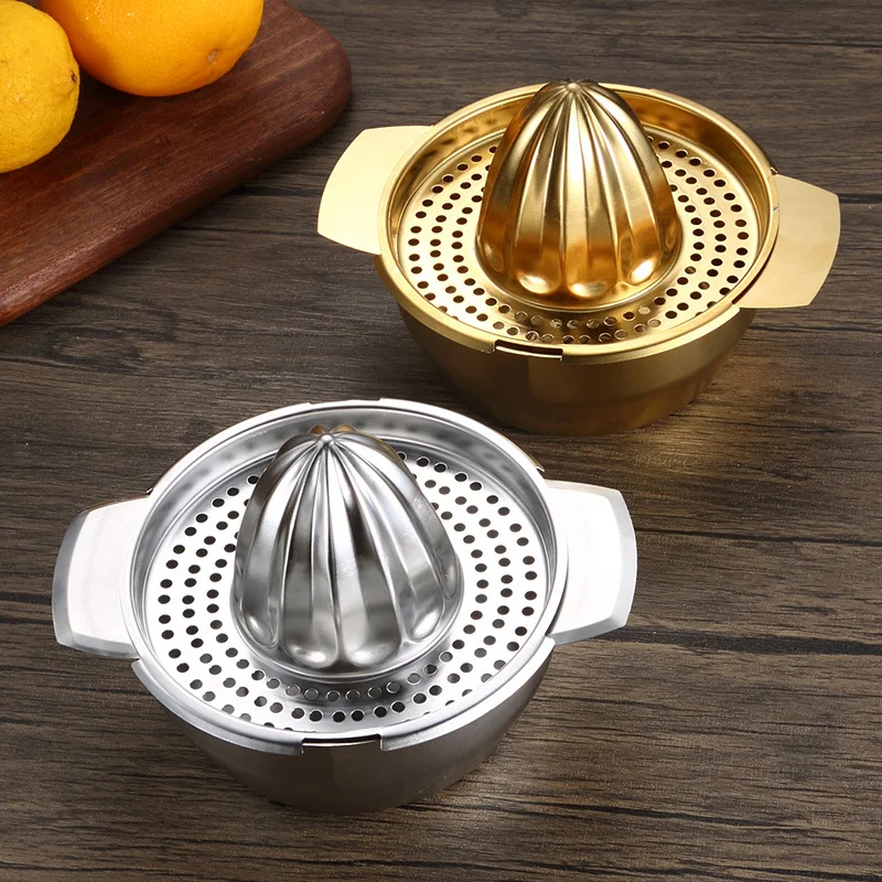 Gold 304 Stainless steel lemon Juicer Squeezer Manual Fruit Juicer Orange Juice maker Portable Metal Citrus Juicer Kitchen Tools