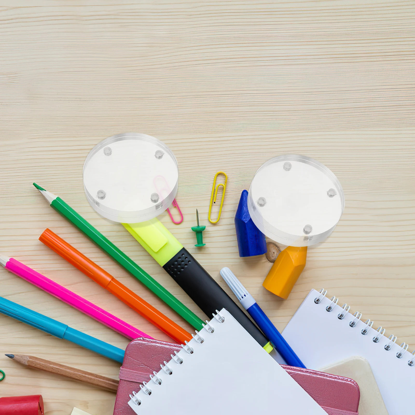 Mini marcos de fotos con imanes redondos, carcasa estable, imágenes seguras, notas, decoración, imanes redondos, adorno de marco de fotos, 4 Uds.