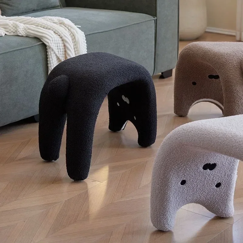 Nordic Cat Stool Relaxing Chair Sofa Modern Designer Creative Cat Stool Vanity Chair Makeup Bench Space Saving Furniture Gift