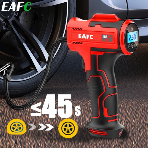 EAFC 4000mAh compresor de aire de coche eléctrico inalámbrico 150PSI bomba infladora de neumáticos para motocicleta bicicleta barco AUTO inflador de bolas de neumáticos