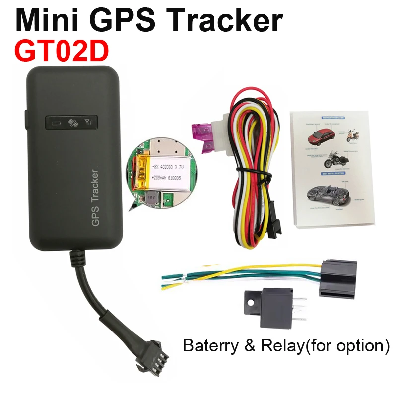 CD Black GPS TRACKER GT02D Vehicle 4G GPS Tracker Car Tracking Monitor Motorcycle GPS Lotation Tracking