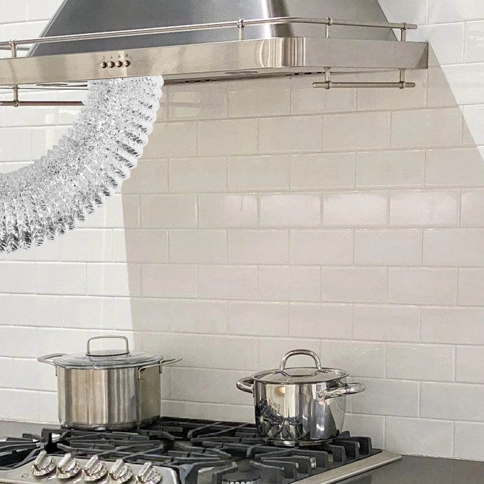 

1Pcs 3M Strong Aluminum Foil Vent Hose 180Mm Washable Retractable Duct for Ac Filters Medical Rooms Grow Rooms Bathroom Exhaust