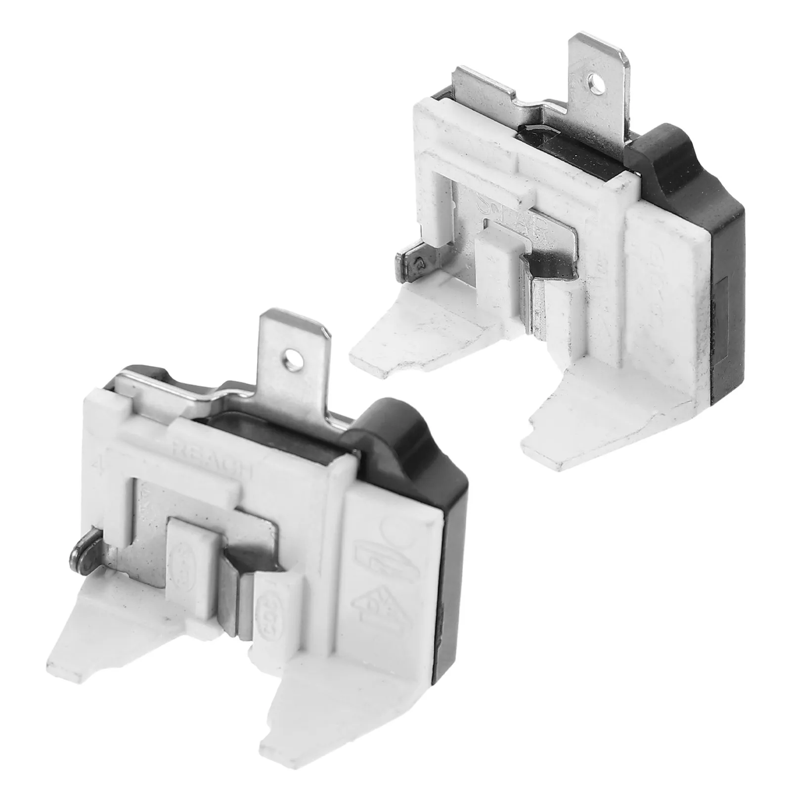 2Pcs Refrigerator Compressor Overload Protector ABS Aluminum Alloy Starter Protector Replacement for Fridge Mini Fridge Beverage
