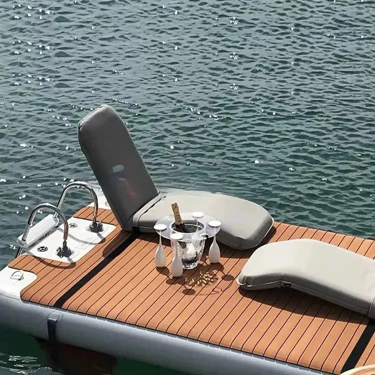 Heavy Duty Inflatable Yacht Motorboat Jet Ski Floating Pier Inflatable Swimming Floating Bridge Platform For Sale