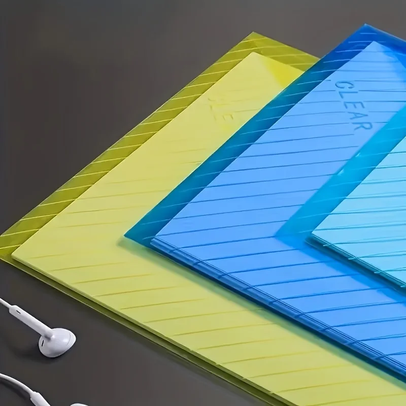 Envelope de plástico de 10 peças, pasta transparente de cor aleatória 5 cores A4 adequado para material escolar e de escritório, 12,6x9,06 polegadas