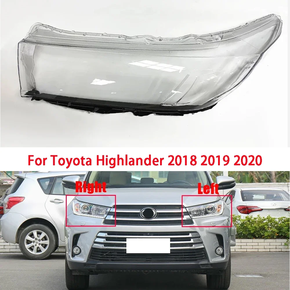 

Car Front Headlight Lens Cover Auto Headlamps Lampcover Transparent Lampshades Lamp Shell For Toyota Highlander 2018 2019 2020