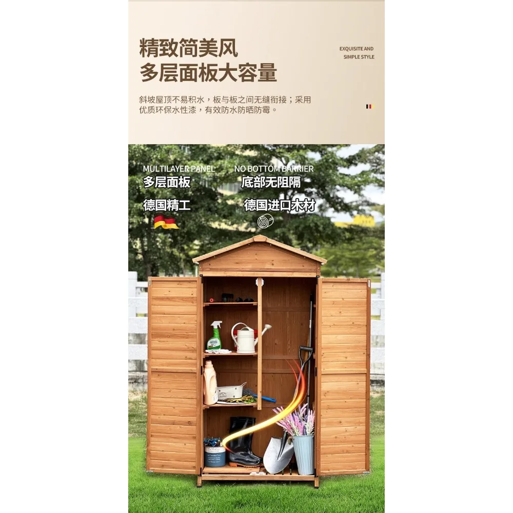 

Outdoor Garden Tool Storage Cabinet Locker Terrace Mop Cabinet