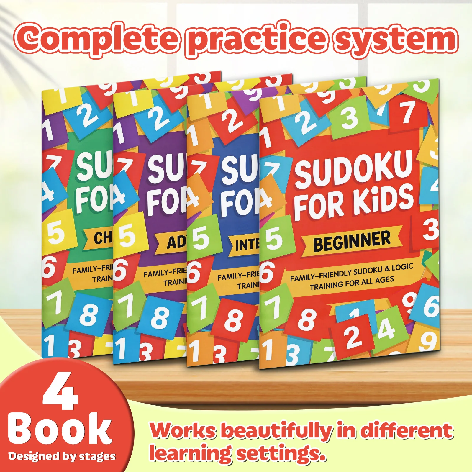 Kids Early Education Sudoku Puzzle Book, Brain Teaser Logic Game Workbook, Number Reasoning Training Book for Toddlers