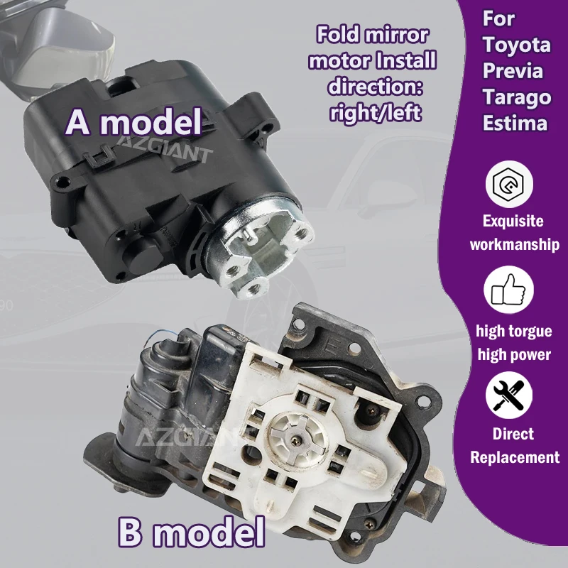 

AZGIANT For Toyota Previa ACR50 XR30 XR40/Tarago/Estima Car Exterior side folding Mirrors 12V motor right left Auxiliar actuator
