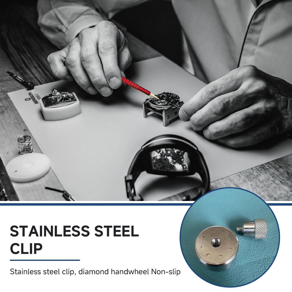 Watch Repair Tools Screw Shortener Watch Eyeglasses Screw Shortening Fixed Screw Jig Holds 0.6-2.0mm Screws Repair Accessories