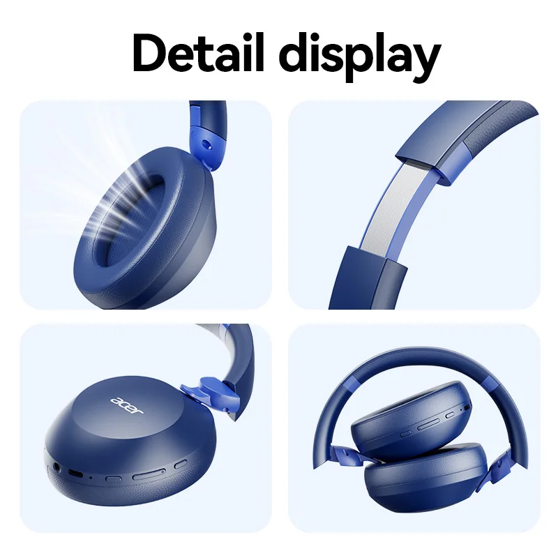 Acer Ohr653 Over-Ear Bluetooth Wireless Headphones with 6.0 Chip