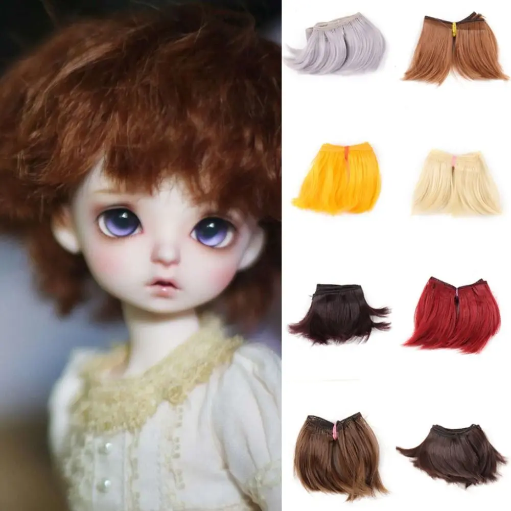 5cm Short Straight Doll Hair Black Fake Hair Forehead Bangs BJD Hair Row Handmade Fringe Hair BJD SD Doll Hair