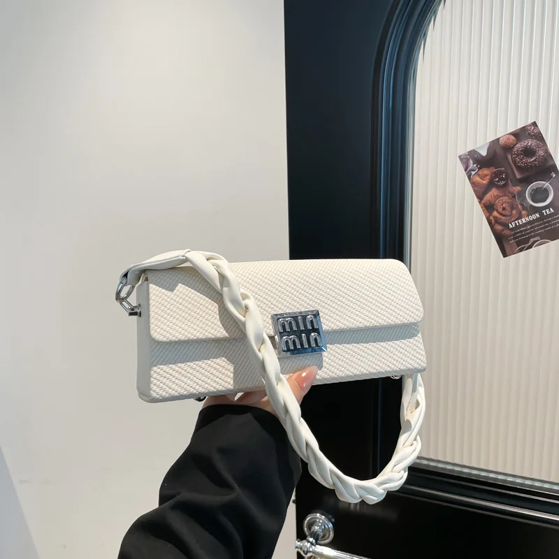 ‌ Bolsa quadrada minimalista primavera/verão 2025 – bolsa crossbody/ombro multidirecional, bolsa pequena elegante para mulheres