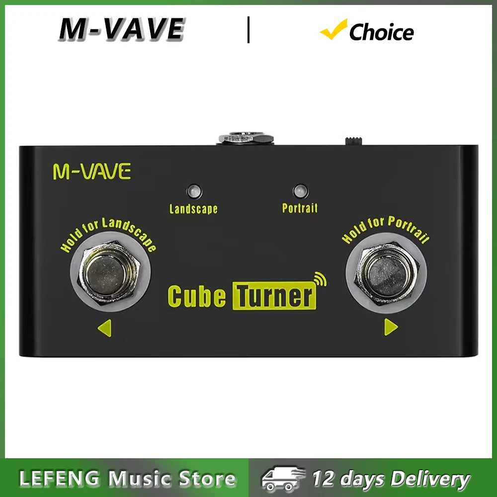 M-VAVE Cube Turner Wireless Page Turner Rechargeable Music Sheet Turner Pedal Supports Looper Connection Compatible Android  iOS