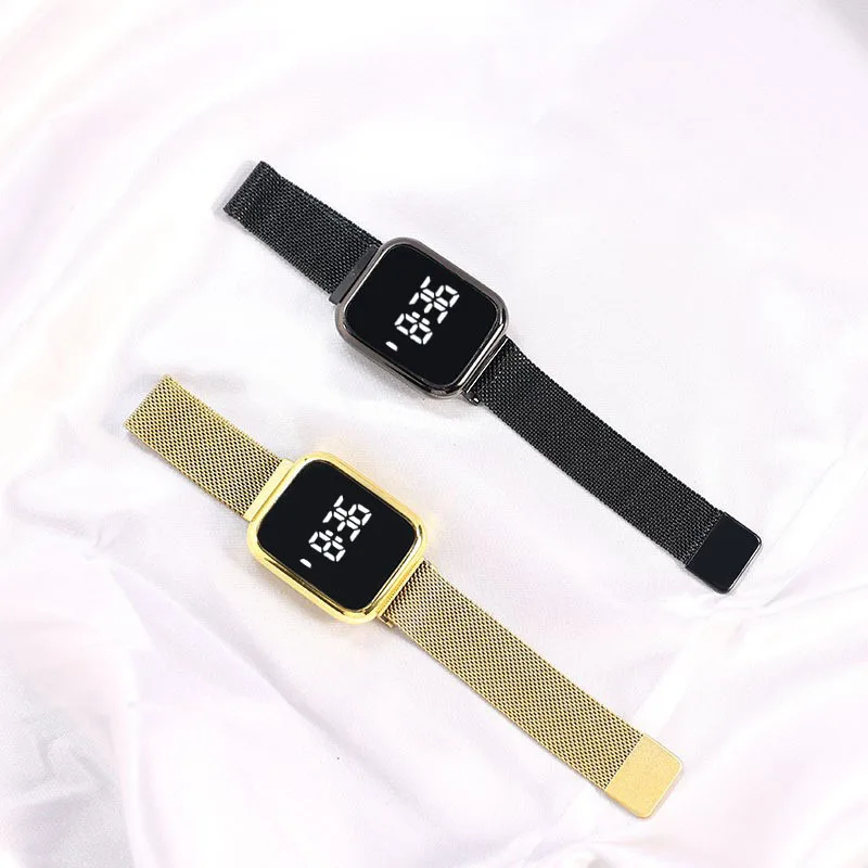 Простые цифровые часы для мужчин и женщин, модные спортивные светодиодные электронные часы, черный силиконовый браслет, повседневные мужские часы в подарок