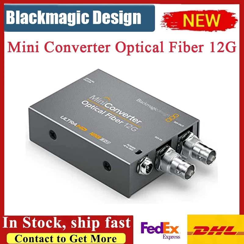 Blackmagic Design Mini Converter Optical Fiber 12G-SDI Converts 12G/6G/3G-SDI to Optical Fiber Supports Signals up to DCI 4K25