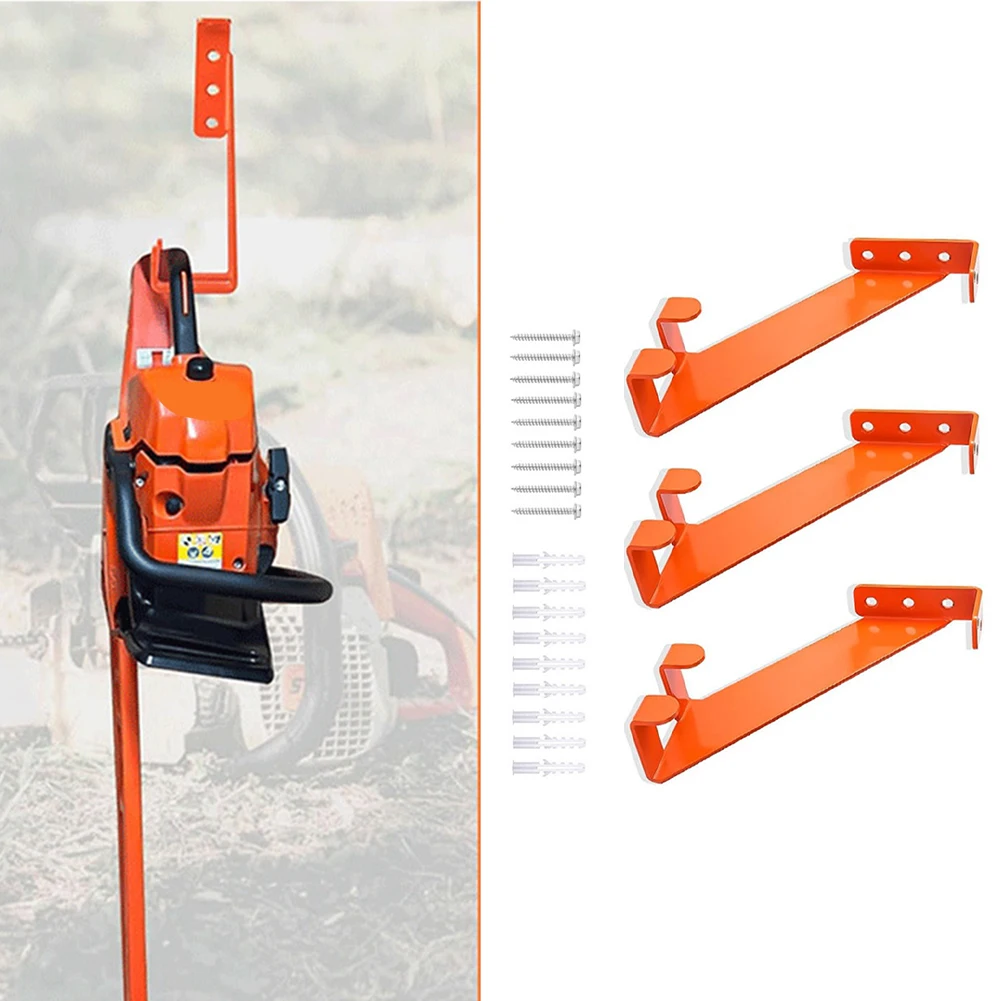 

3-in-1 Stainless Steel Chainsaw Bracket Heavy-duty Chainsaw Hook Wall Mounted Garage Tool Storage Organizer Tool Boxes Racks