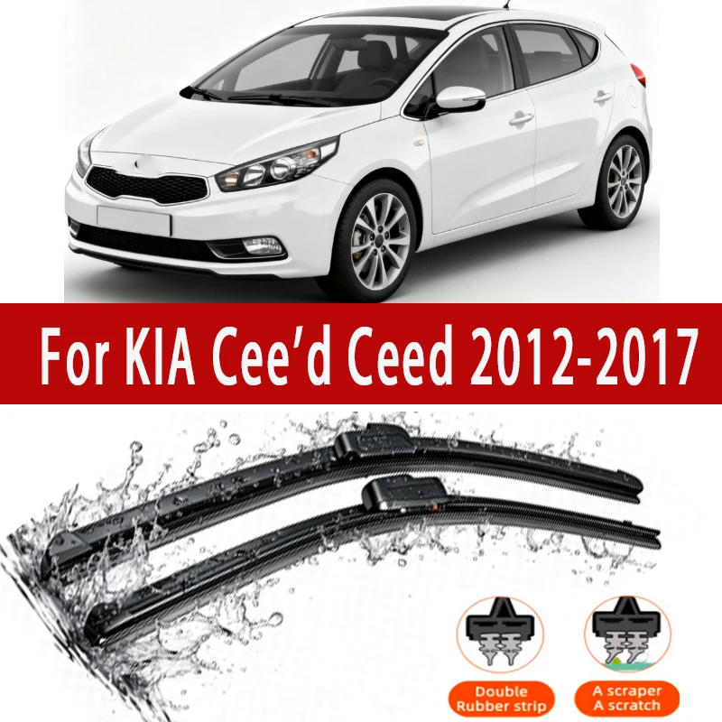 

For KIA Cee'd Ceed 2012-2017 2013 2014 2015 Wiper Front Wiper Blades Windshield Windscreen Window Brushes 26"+14"Accessories