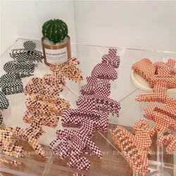 New Acetate Hair Claw Wave Geometric Shark Clip Large Size Hair Clamps Mosaic Plaid Grid Geometric Grab Women Hair Accessories