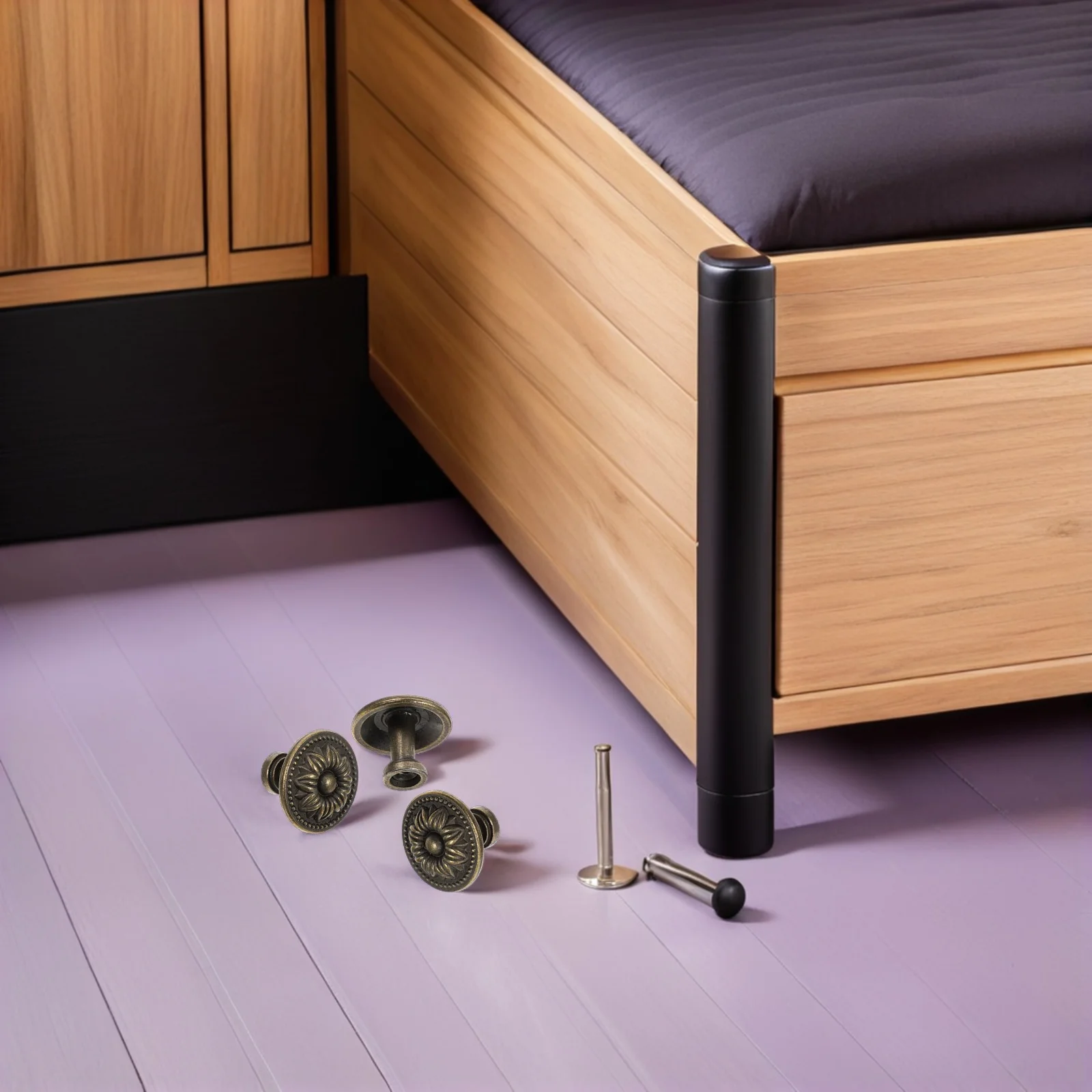 

8Pcs Round Cabinet Door Knobs Single Hole Zinc Alloy Rustic Drawer Handles for Kitchen Cupboard Dresser Wardrobe Hardware Pulls