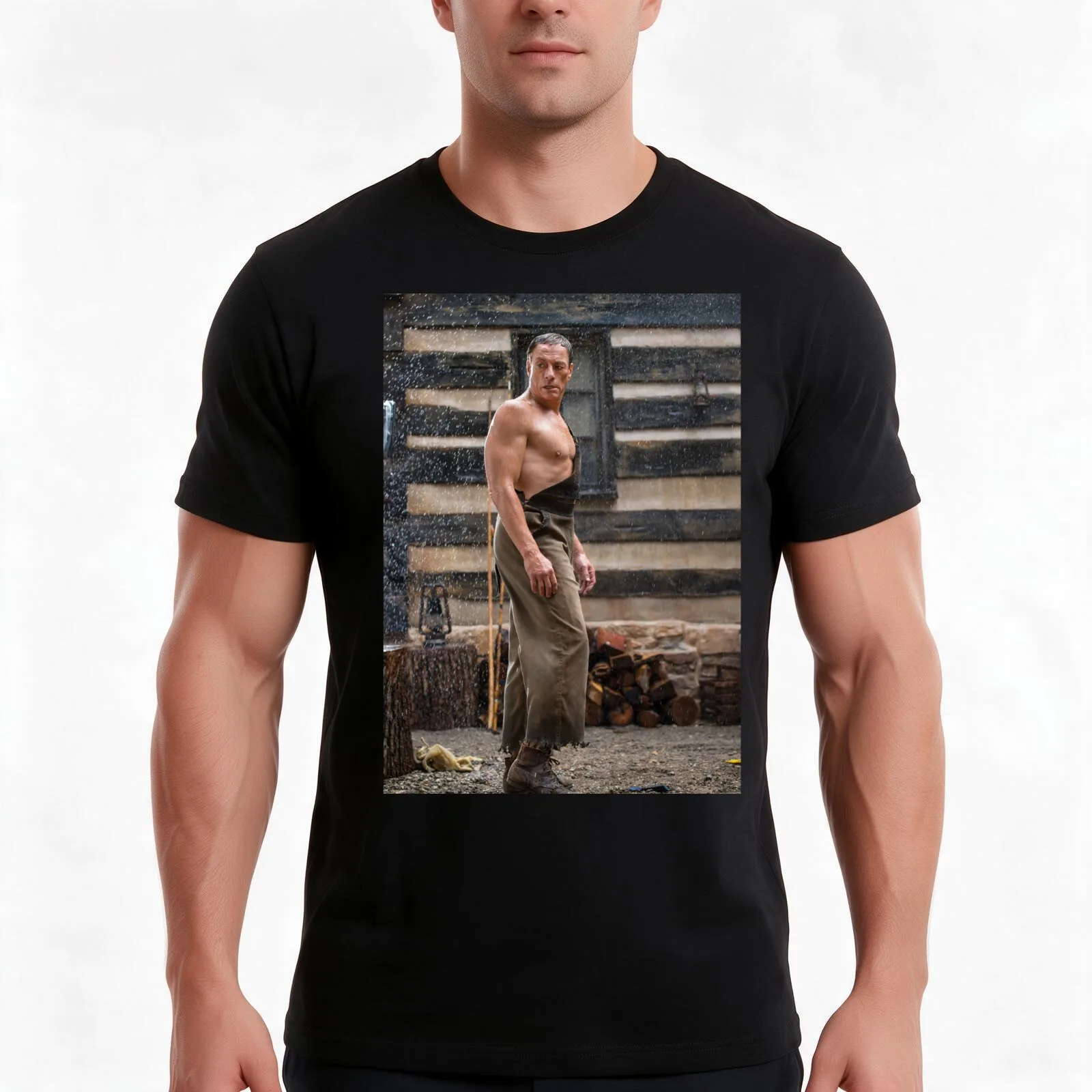 Jean-Claude T-Shirt Summer Casual Cotton Tee Oversized Streetwear Tops Vintage Graphic Print Loose Fit Short Sleeve