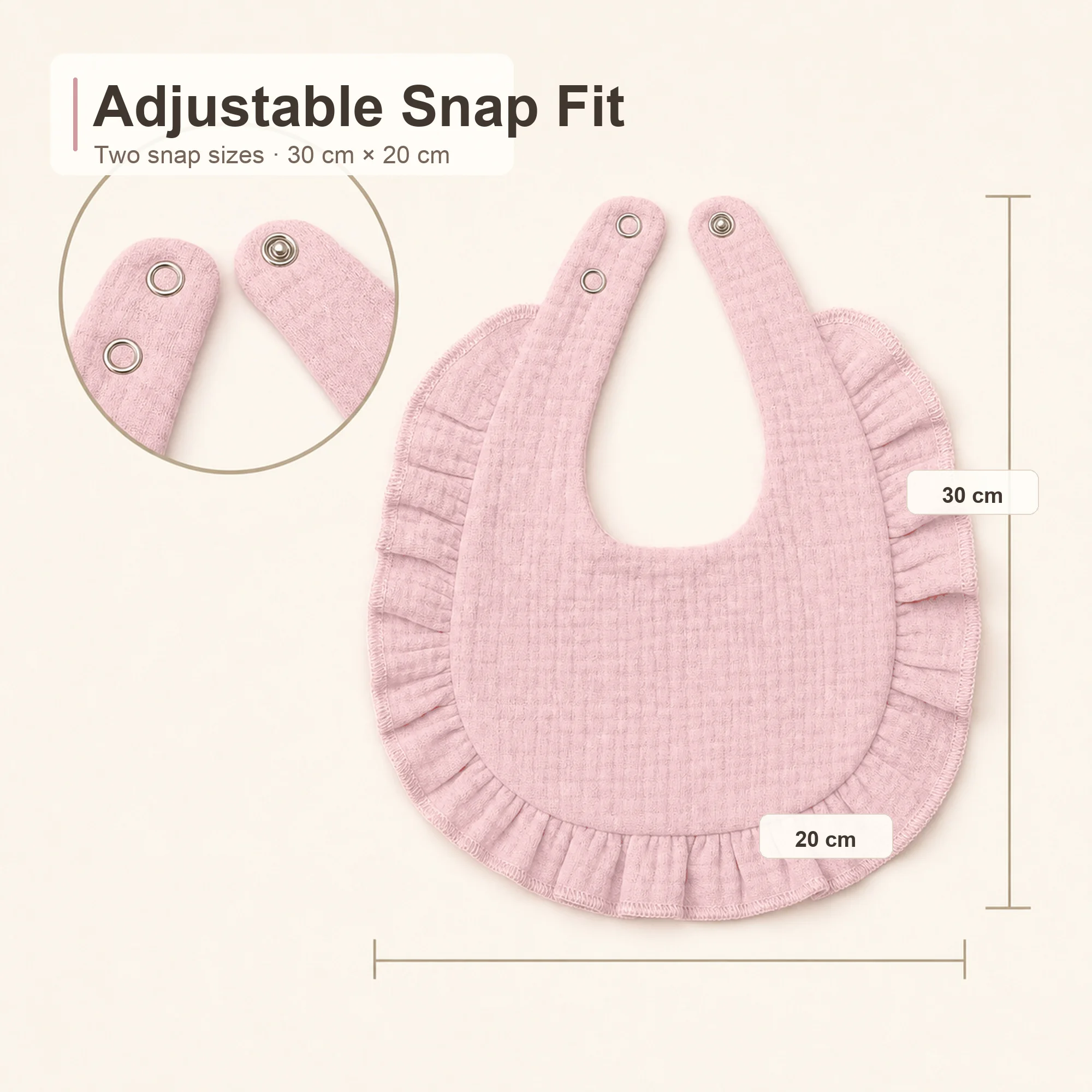 Baby Muslin Bibs, 6 Pcs Drool Bandana Bibs for Baby Girl Drooling and Teething, Soft and Absorbent Cotton for Newborn