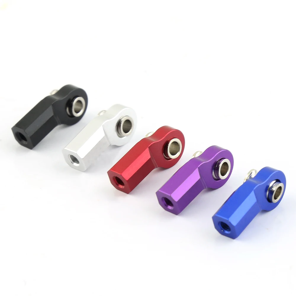 5pcs M3 Full Alloy Ball Head Holder Bend Rod End For 1/10 RC AXIAL SCX10 D90 D110 CC01 Crawler Truck