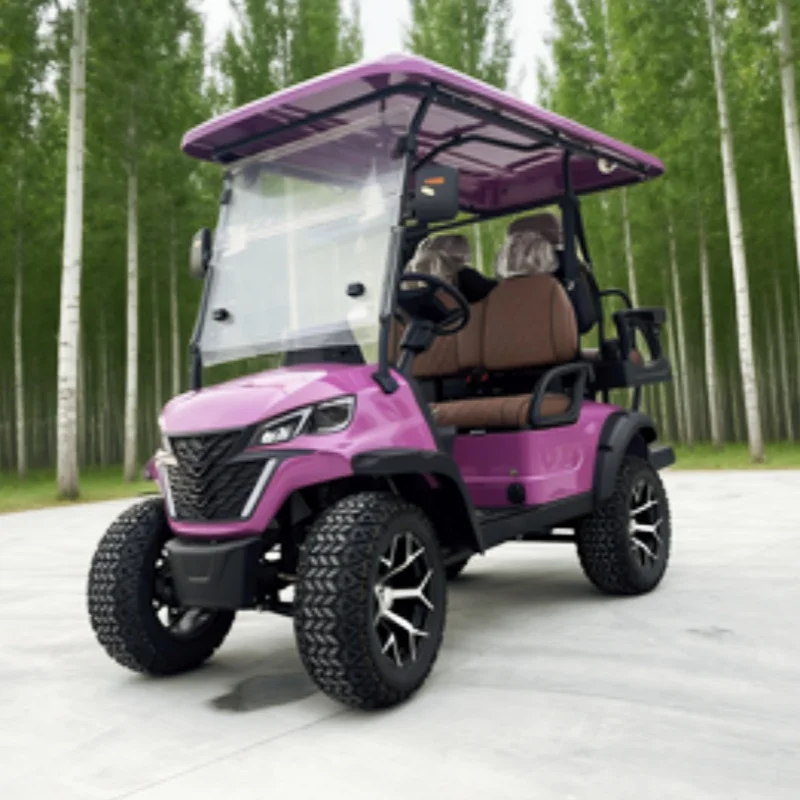 2026 Electric Golf Cart 48V 60V 72V Golf Buggy Carts For Golf Course And Resort PP Injection Molding Lining Structure Materials