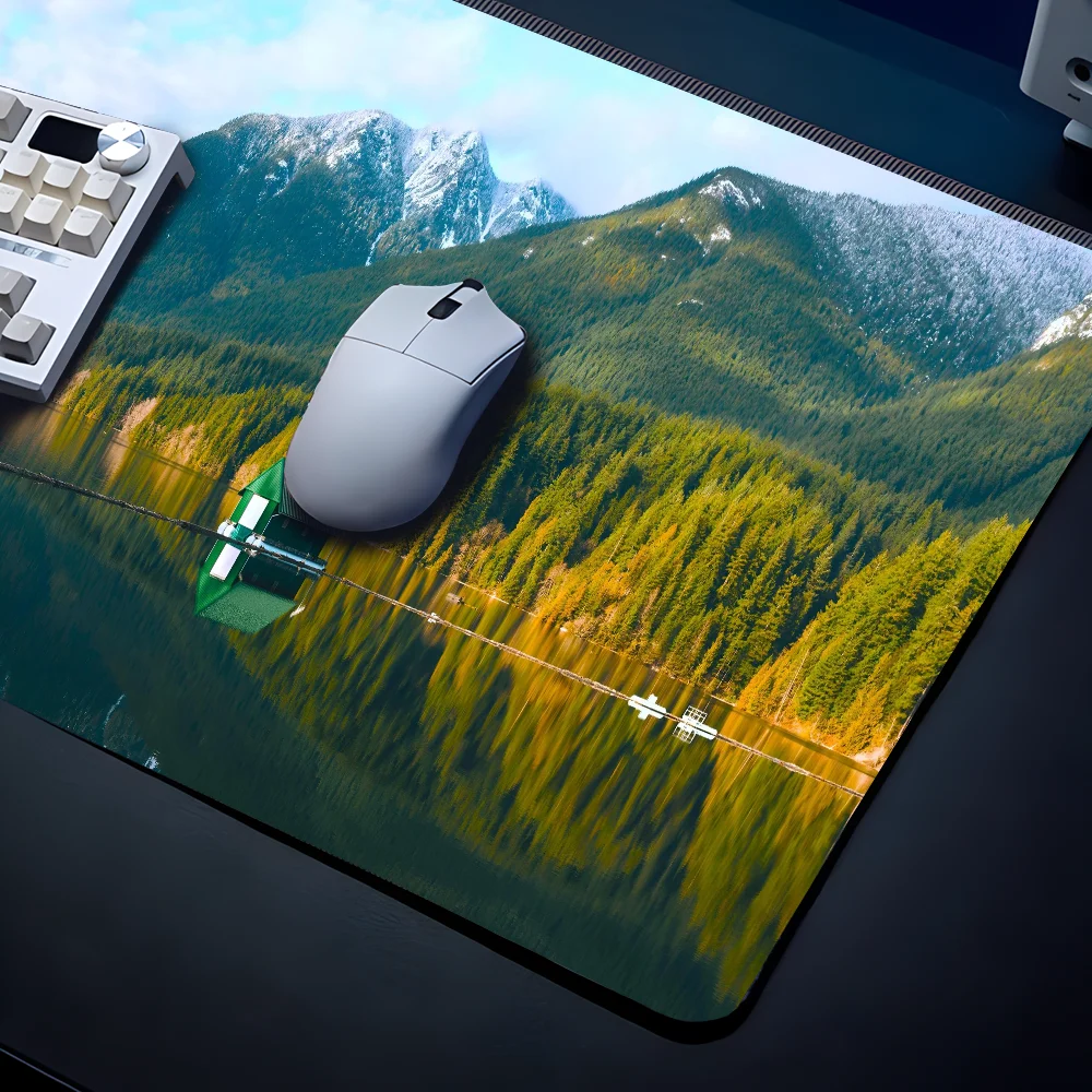 Nature Mountains Mousepad Mouse Mat Desk Mat With Pad Gaming Accessories Prime Gaming XXL Keyboard Pad