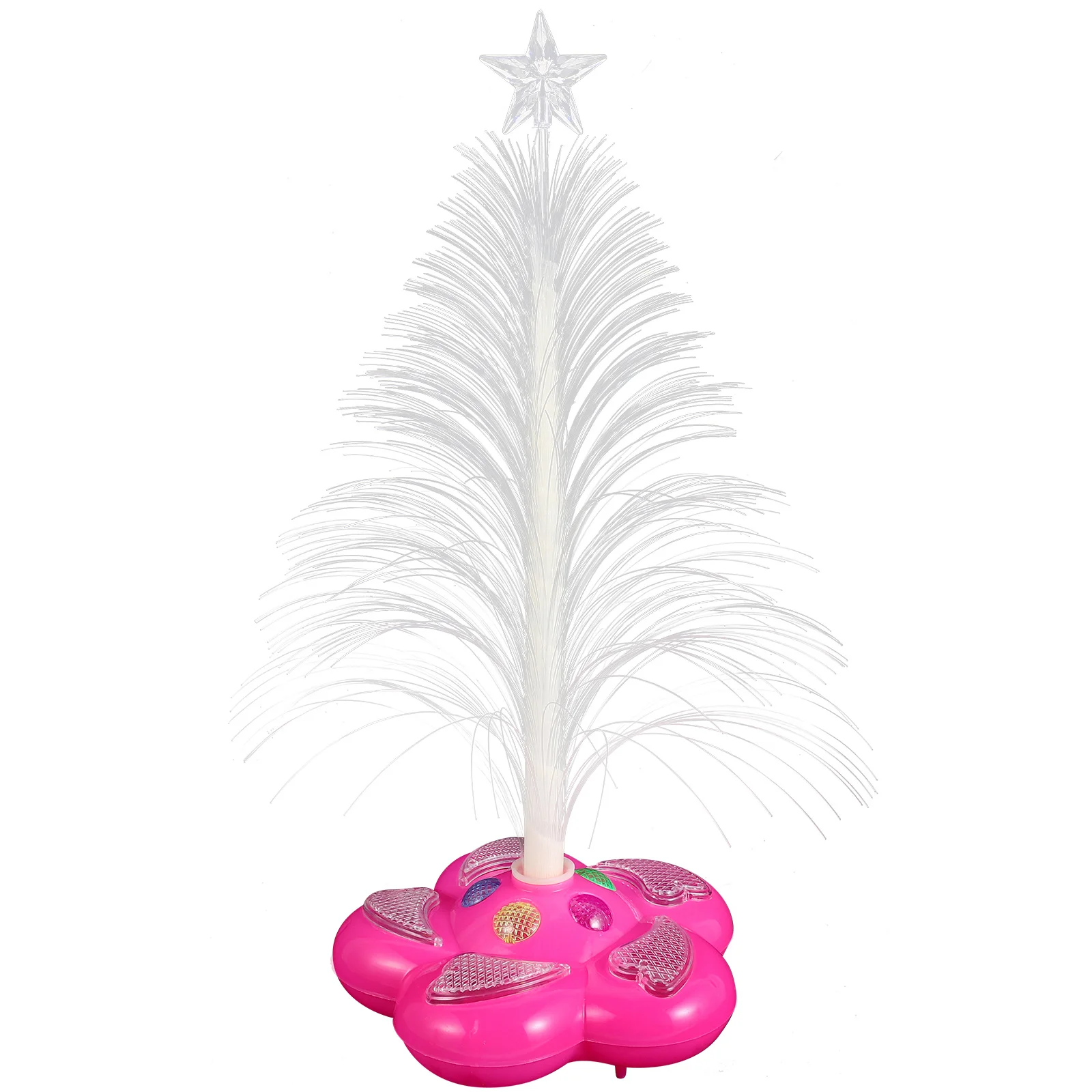 Flashing Christmas Tree Led Fiber Optic Light Colorful Sparkle Desk Lamp For Home Bar Cafe Wedding Party Decoration Fiber