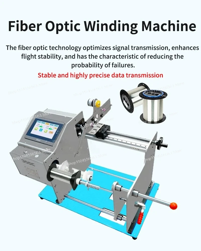 LY FCW-30 Fiber Optic Coil Winding Machine 30km Length Roll Spool Max Width 400mm Diameter 300mm Compatible For 0.025mm Wire