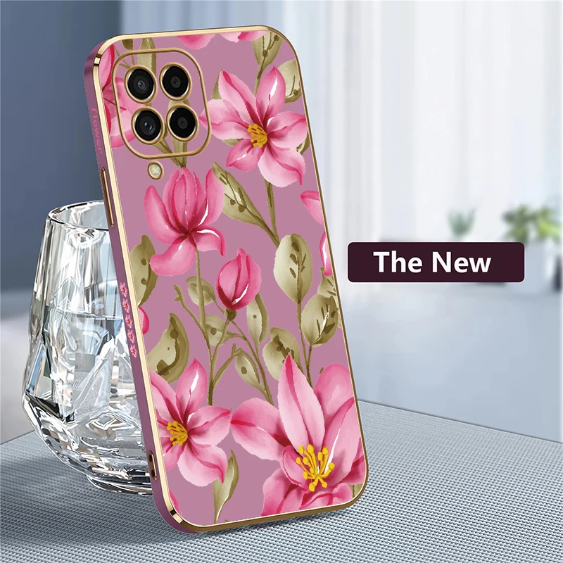 حافظة لهاتف سامسونج جالاكسي M02 M30S M13 M62 M42 5G M54 M53 M33 M51 M31 M21 M11 M32 M22 M12 زهرة نمط تصفيح غطاء ناعم #4