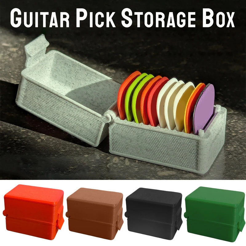 With Lid Dustproof 10 Compartments Perfect Gift For Guitar Enthusiasts Guitar Pick Holder Portable Guitar Pick Storage Box