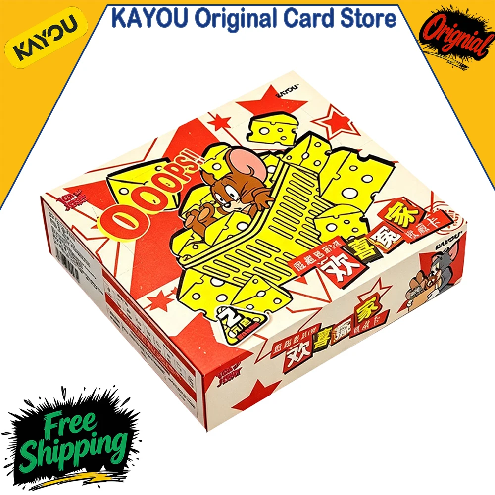 Tarjetas coleccionables KAYOU Tom y Jerry, paquete Fun-Chase Vol.3, Rivals in Joy, tarjetas coleccionables, mercancía oficial de anime, regalos de Tom Cat