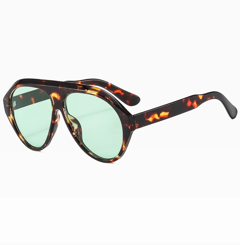 Piloten-Sonnenbrille mit großem Rahmen, Unisex, Übergröße, modische braune Sonnenbrille, Markendesign, Winterbrille – Detail 40