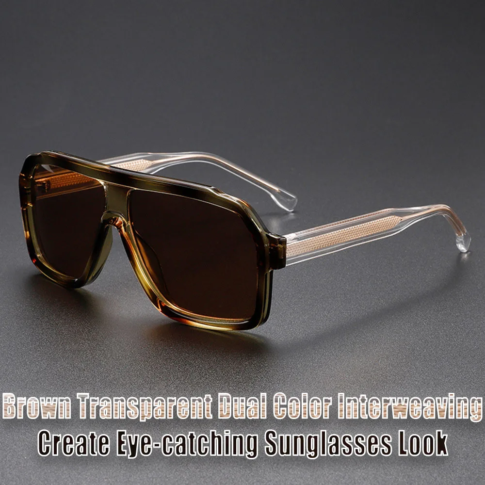 

New INS Super Cool Avant garde Large Frame Sunglasses Fashion Trend Men's Style Sunshade Mirrors Outdoor Driving Cycling Mirror