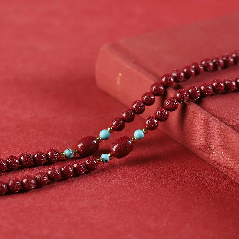 108-Bead Buddhist Prayer Beads, Multi-Strand Bracelet Women, Made From Natural Ore, Purple Go