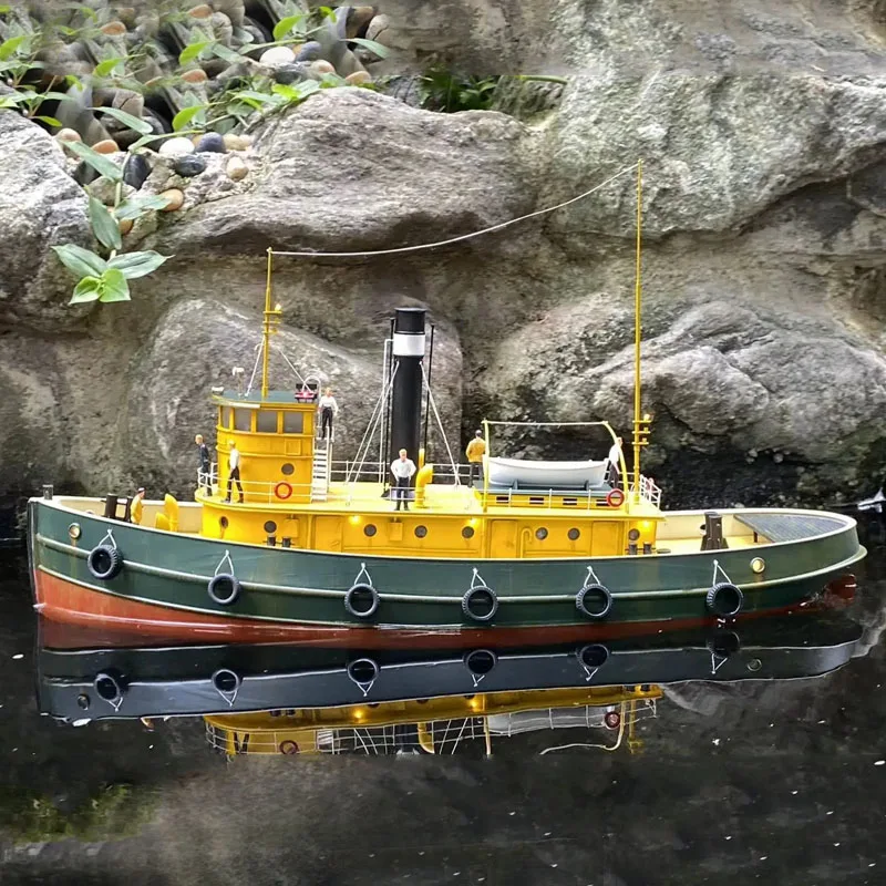 

Модель 1/48 Миранды Tugboat Готовая модель лодки с дистанционным управлением RC Steamboat игрушка подарок коллекция электрических искусств