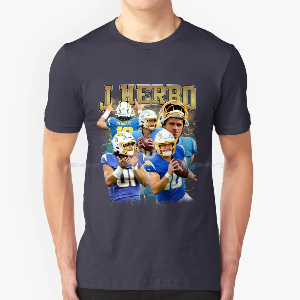 J Herbo T Shirt 100% Cotton Tee Justin Herbert Football Justinherbert Ducks Quarterback Sports