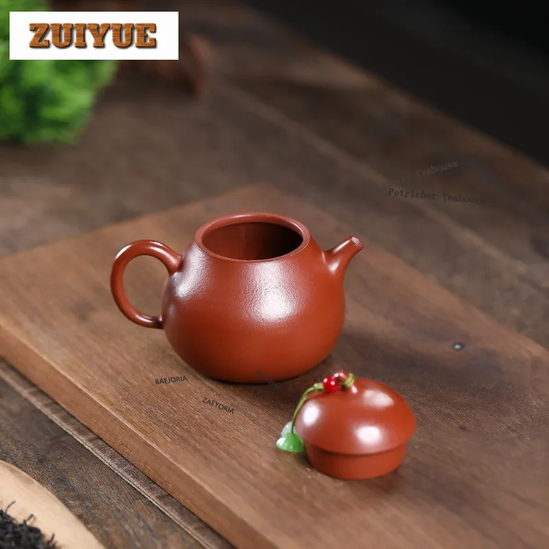 

160ml Luxury Yixing Purple Clay Teapots Handmade Eggplant Pot Raw Ore Zhu Mud Kettle With Strainer Chinese Zisha Tea Set Craft