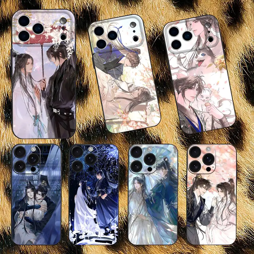 

The Husky and His White Cat Shizun Phone Case For iPhone 17,16,15,14,13,12,11,Pro,XS,Max,XR,Plus,E,SE4,Mini Black Soft Cover