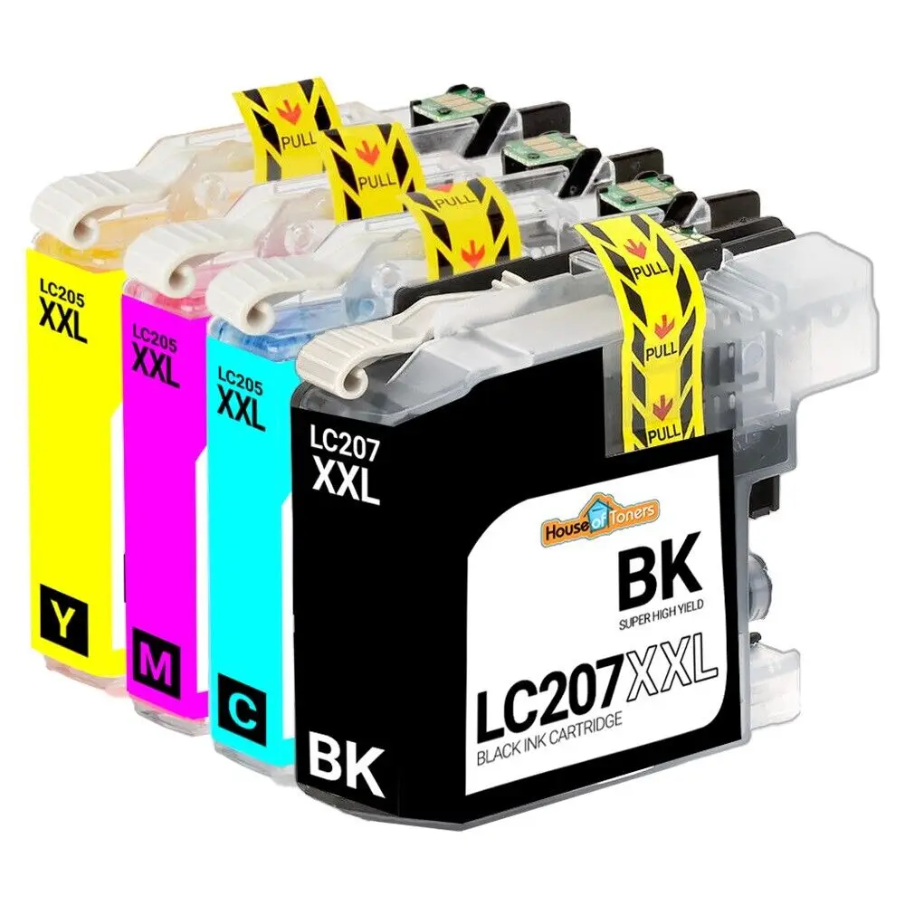 4 pack LC 207 205 BCMY Ink Cartridges for Brother MFC-J4320DW J4420DW J4620DW