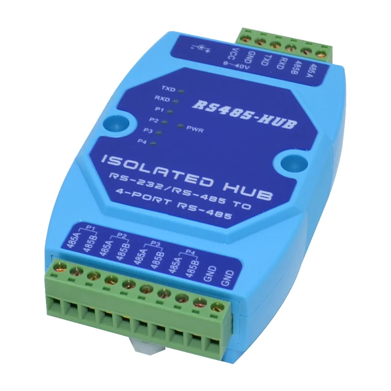 Dispositivo de intercambio de concentrador de aislamiento fotoeléctrico de grado Industrial 4CH RS485, divisor 485, 1 en 4 de salida