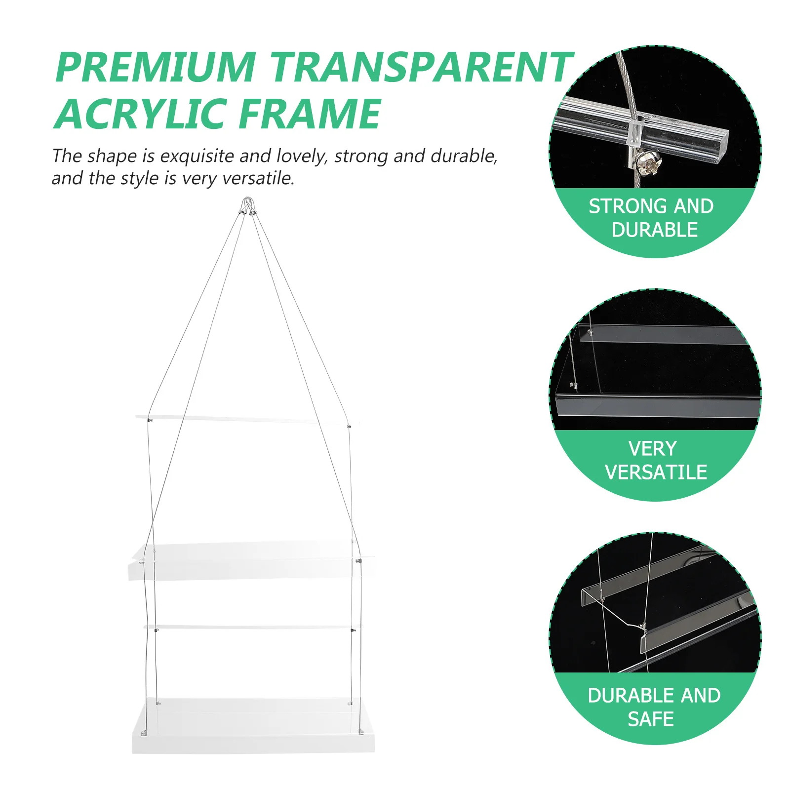 

Double Layered Hanging Flower Pot Rack Eco-Friendly Durable Indoor Decoration Gift Planter Holder