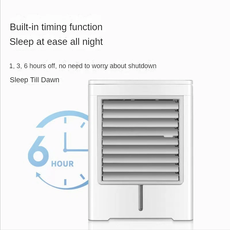 ABNM Tragbarer Klimaanlagenventilator, Verdunstungs-Mini-Luftkühler, USB-betriebener Touchscreen-Desktop-Lüfter für das Heimbüro