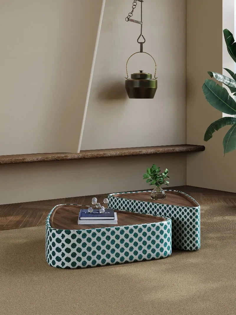 living room household light luxury high-end small apartment minimalist tea table combination designer storage model 5