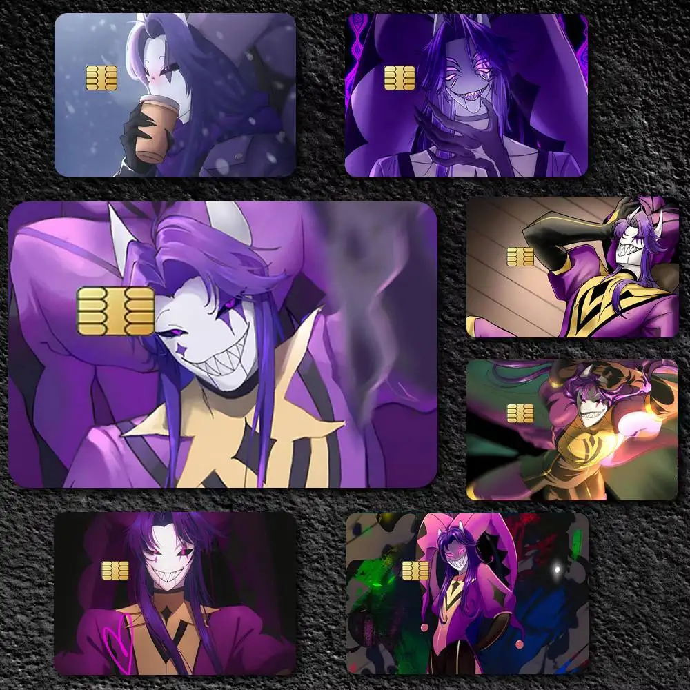 Game Anime The F-Freak C-Circus Jester Credit Card Stickers Skin For Bank Bus Metro 4PCS Cover Film Gift