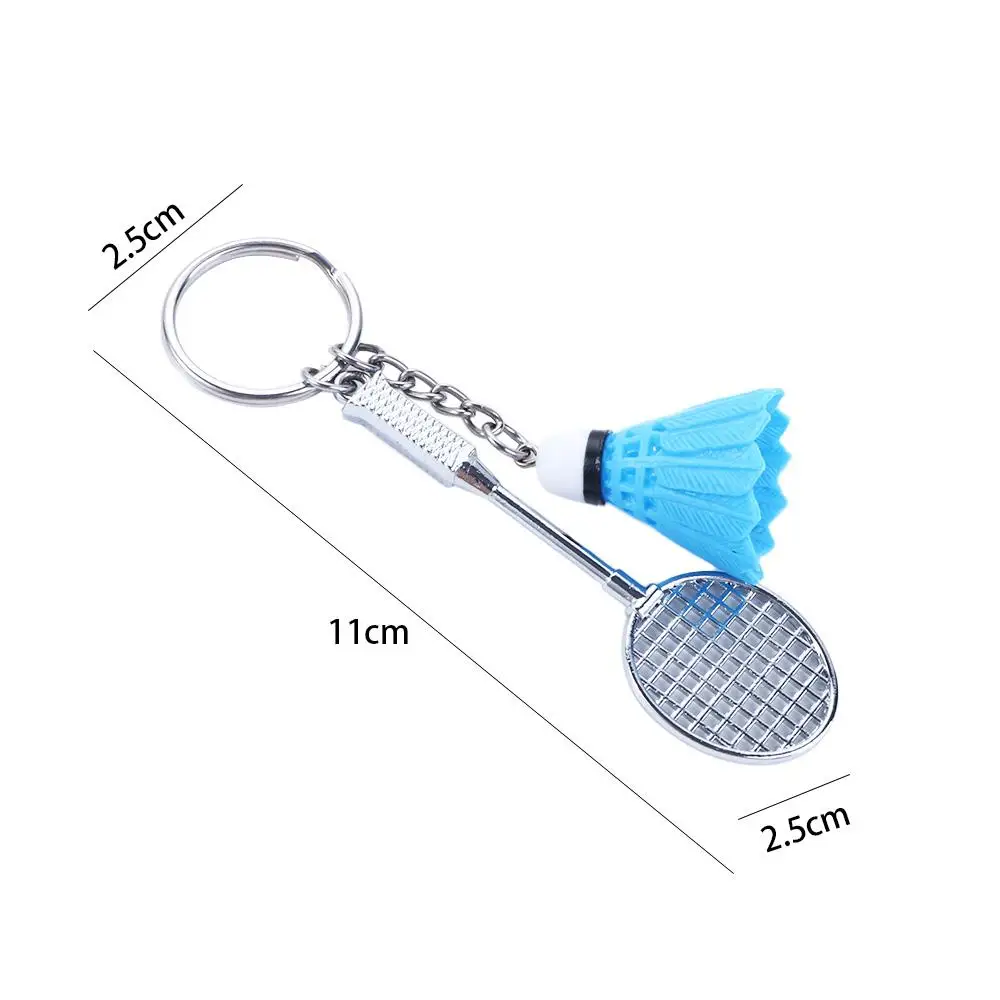 Accessories 1PCS DIY Mini Charm Fashion Jewelry Key Ring Keyfob Badminton Pendant Keyring Badminton Racket Key Chain Key Holder