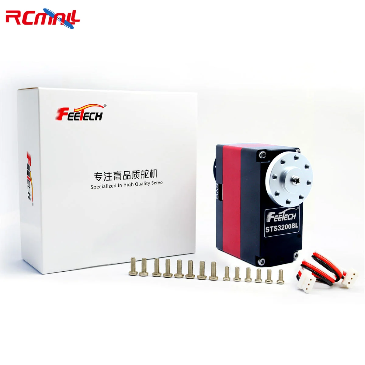 Feetech ST-3200-C001 12V 200kg.cm Dual-axis TTL Serial Bus Smart Servo All-metal Coreless Motor Magnetic Encoder Servo for Robot